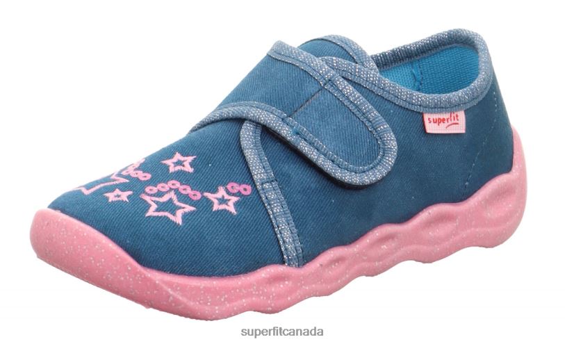 Superfit BUBBLE - Slipper with Velcro Fastener Blue Slippers24FTT29