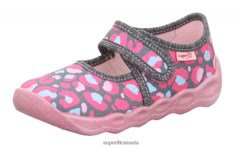 Superfit BUBBLE - Slipper with Velcro Fastener Grey/Multicoloured Slippers24FTT10