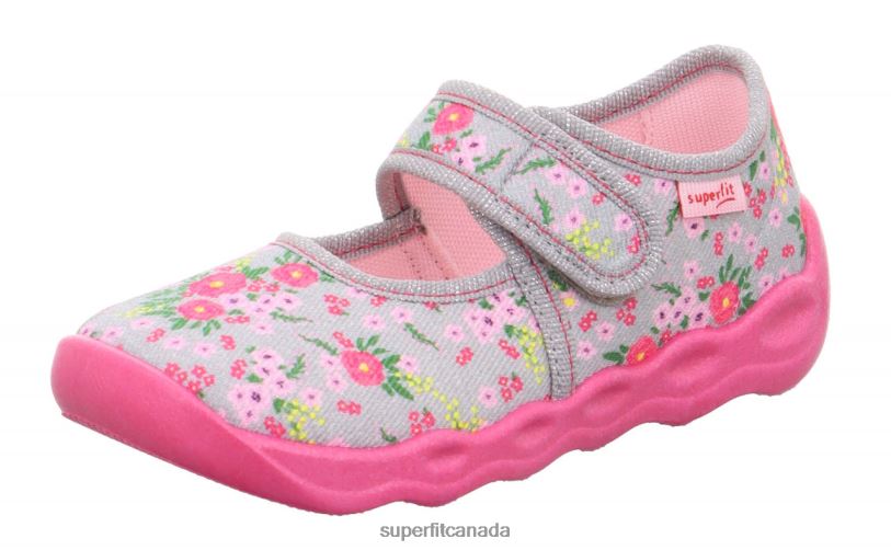 Superfit BUBBLE - Slipper with Velcro Fastener Grey/Multicoloured Slippers24FTT117