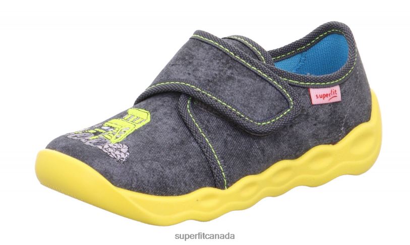 Superfit BUBBLE - Slipper with Velcro Fastener Grey/Multicoloured Slippers24FTT130