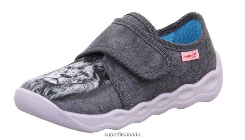 Superfit BUBBLE - Slipper with Velcro Fastener Grey/Multicoloured Slippers24FTT136