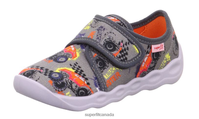 Superfit BUBBLE - Slipper with Velcro Fastener Grey/Multicoloured Slippers24FTT148