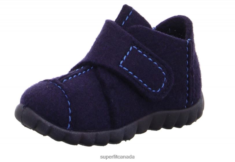 Superfit HAPPY - Slipper with Velcro Fastener Blue Slippers24FTT111