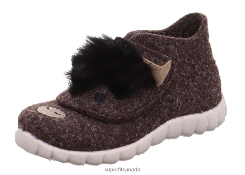 Superfit HAPPY - Slipper with Velcro Fastener Brown Slippers24FTT118