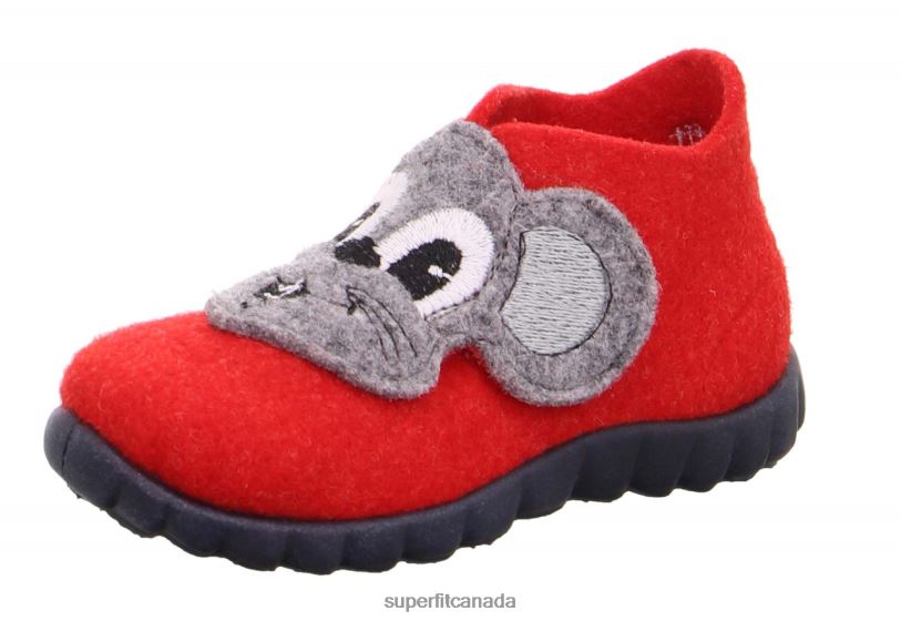Superfit HAPPY - Slipper with Velcro Fastener Red Combi Slippers24FTT156