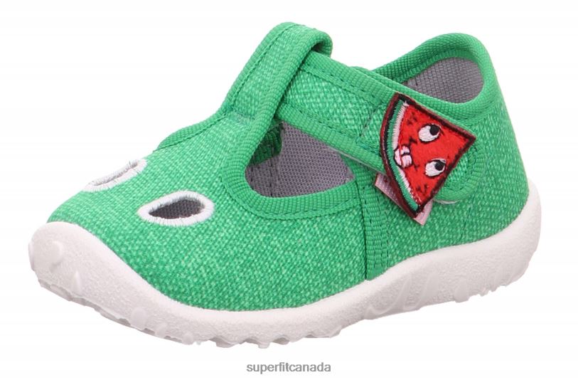 Superfit SPOTTY - Slipper with Velcro Fastener Green/White Slippers24FTT16