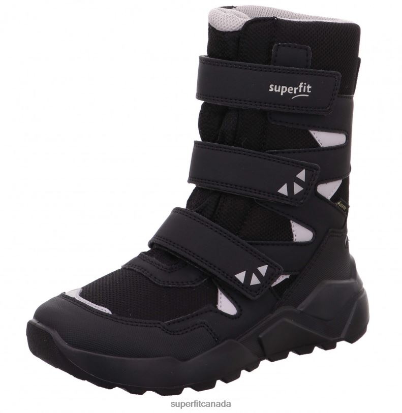 Superfit ROCKET - Boot with Velcro Fastener Black/Light grey Boots24FTT926