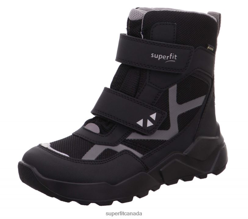 Superfit ROCKET - Boot with Velcro Fastener Black/Light grey Boots24FTT933
