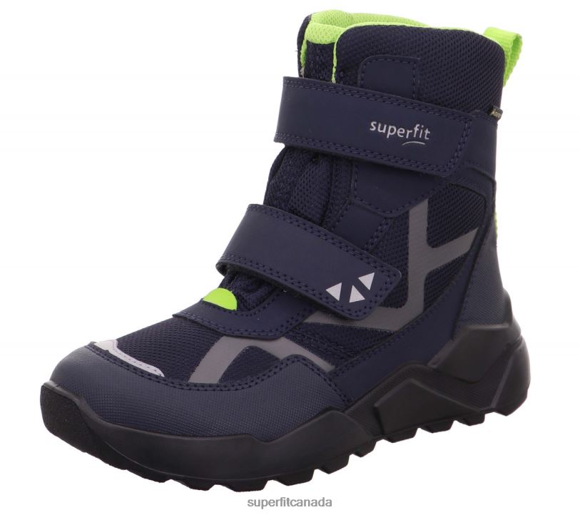 Superfit ROCKET - Boot with Velcro Fastener Blue/Green Boots24FTT939