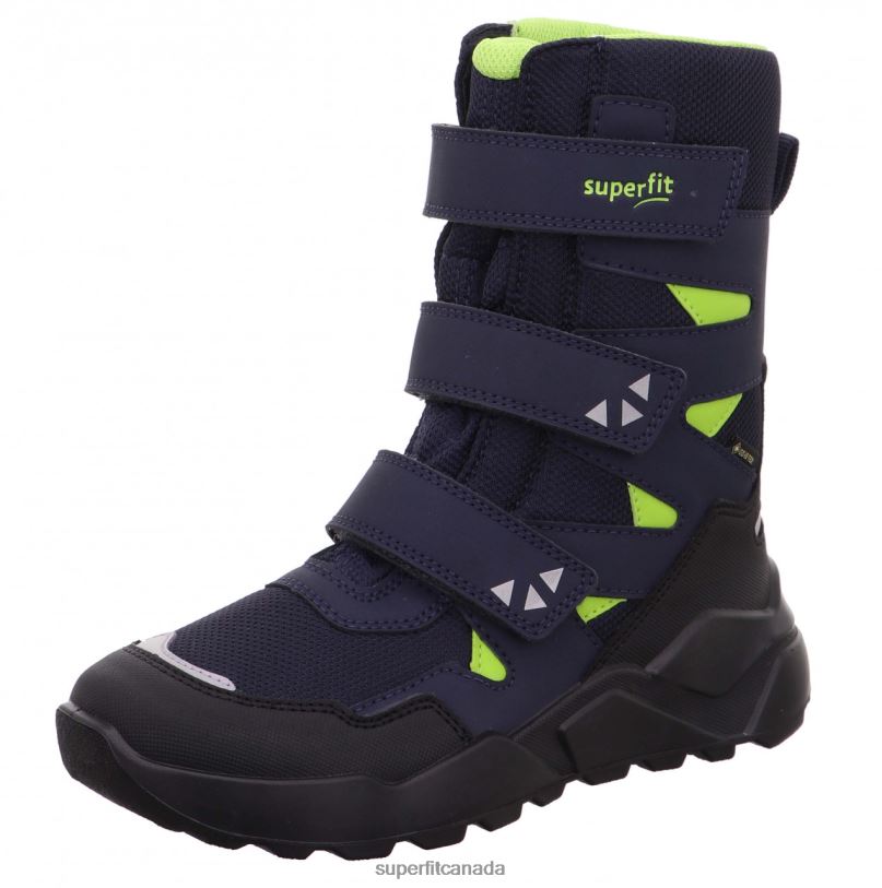 Superfit ROCKET - Boot with Velcro Fastener Blue/Green Boots24FTT940