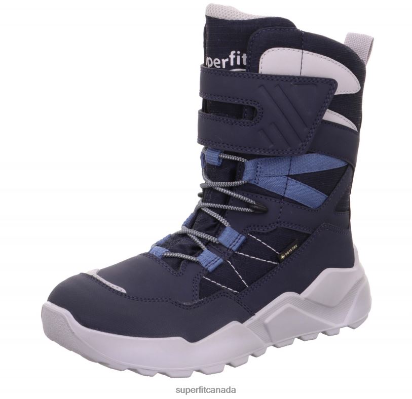 Superfit ROCKET - Boot with Velcro Fastener Blue/Light grey Boots24FTT922