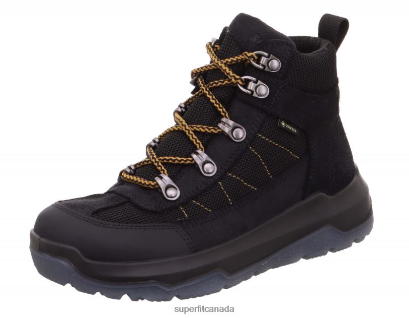 Superfit SPACE - Boot with Lacing Black/Yellow Boots24FTT912