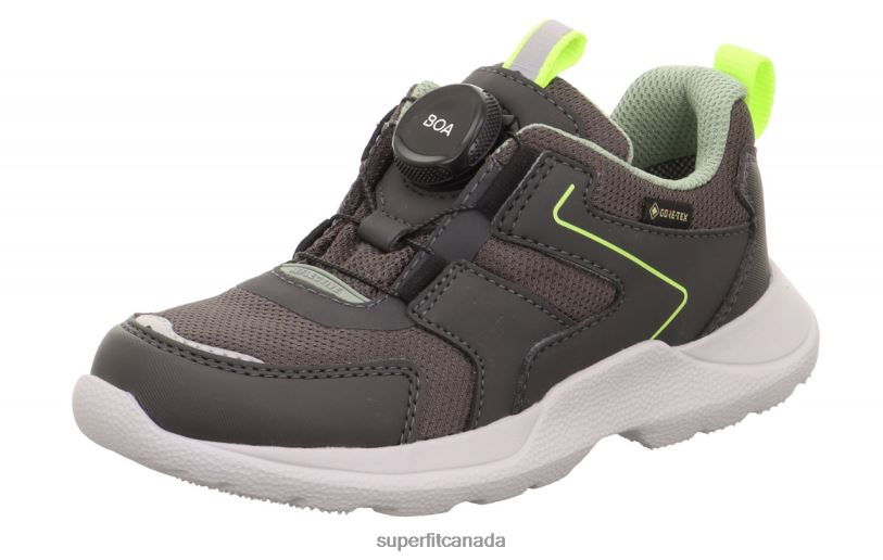Superfit RUSH - Sneakers low with BOA Fit System Grey/Light Green Sneakers24FTT529
