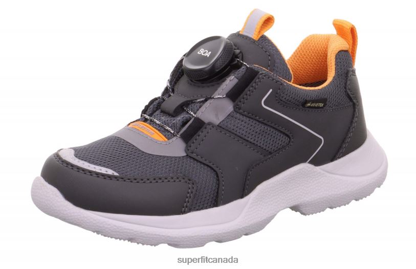 Superfit RUSH - Sneakers low with BOA Fit System Grey/Orange Sneakers24FTT536