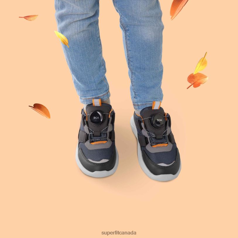 Superfit RUSH - Sneakers low with BOA Fit System Grey/Orange Sneakers24FTT536