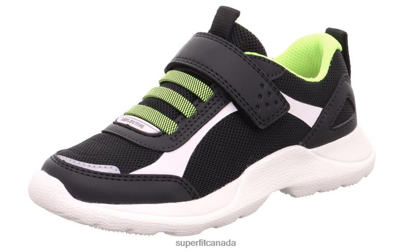 Superfit RUSH - Sneakers low with Velcro Fastener Black/Yellow Sneakers24FTT528