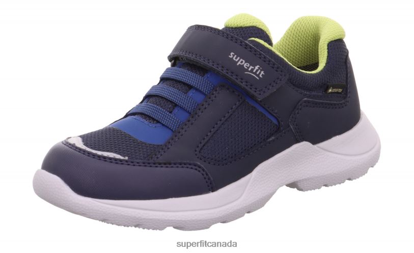 Superfit RUSH - Sneakers low with Velcro Fastener Blue/Light Green Sneakers24FTT524