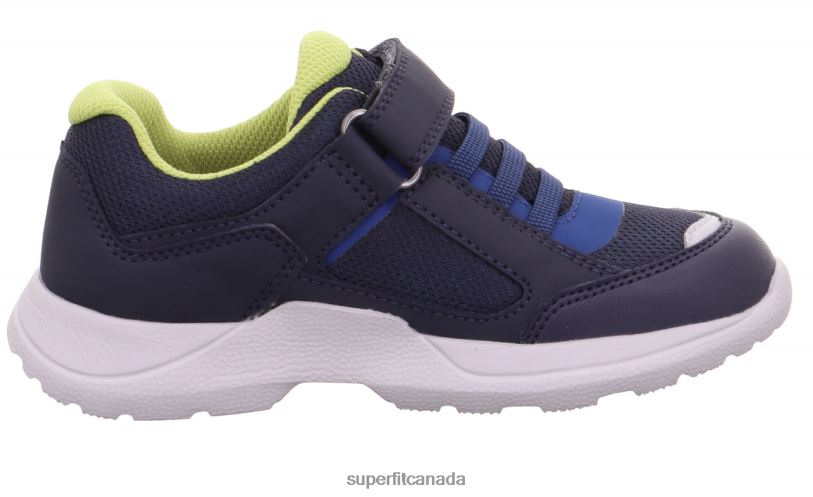 Superfit RUSH - Sneakers low with Velcro Fastener Blue/Light Green Sneakers24FTT524