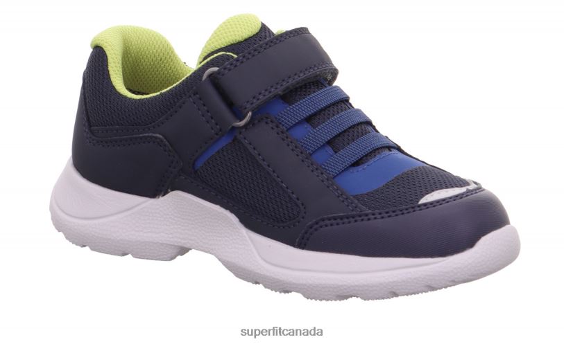 Superfit RUSH - Sneakers low with Velcro Fastener Blue/Light Green Sneakers24FTT524