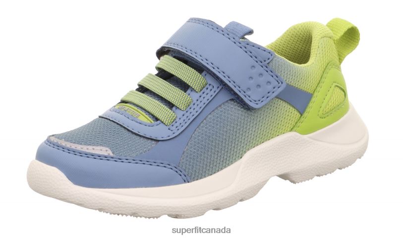 Superfit RUSH - Sneakers low with Velcro Fastener Blue/Light Green Sneakers24FTT533