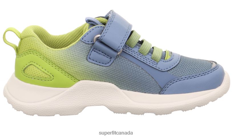 Superfit RUSH - Sneakers low with Velcro Fastener Blue/Light Green Sneakers24FTT533
