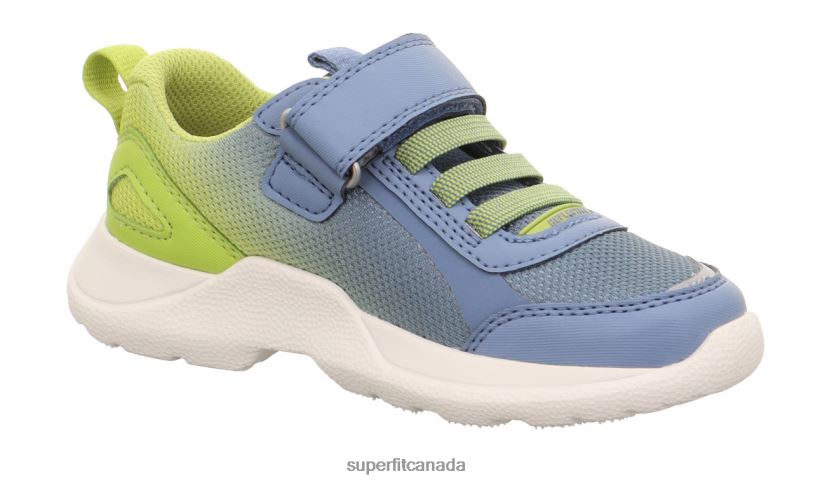 Superfit RUSH - Sneakers low with Velcro Fastener Blue/Light Green Sneakers24FTT533
