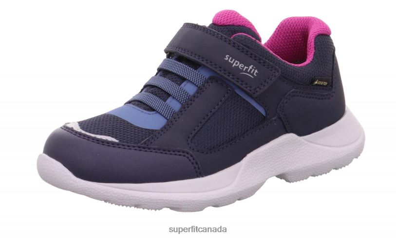 Superfit RUSH - Sneakers low with Velcro Fastener Blue/Pink Sneakers24FTT537