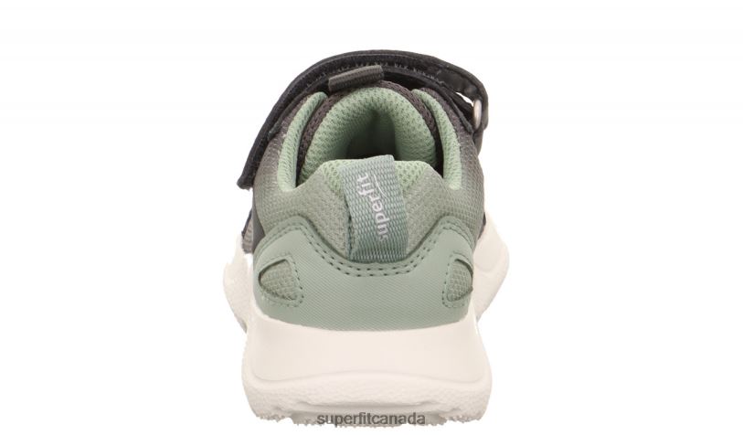 Superfit RUSH - Sneakers low with Velcro Fastener Grey/Light Green Sneakers24FTT531