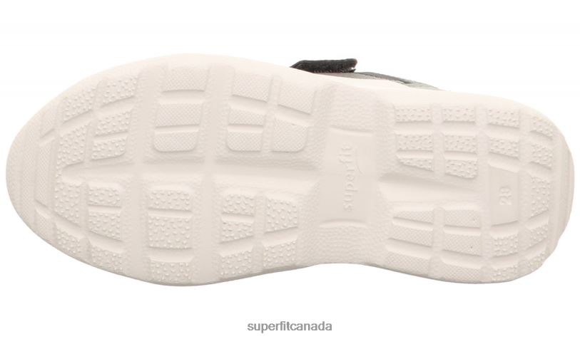 Superfit RUSH - Sneakers low with Velcro Fastener Grey/Light Green Sneakers24FTT531