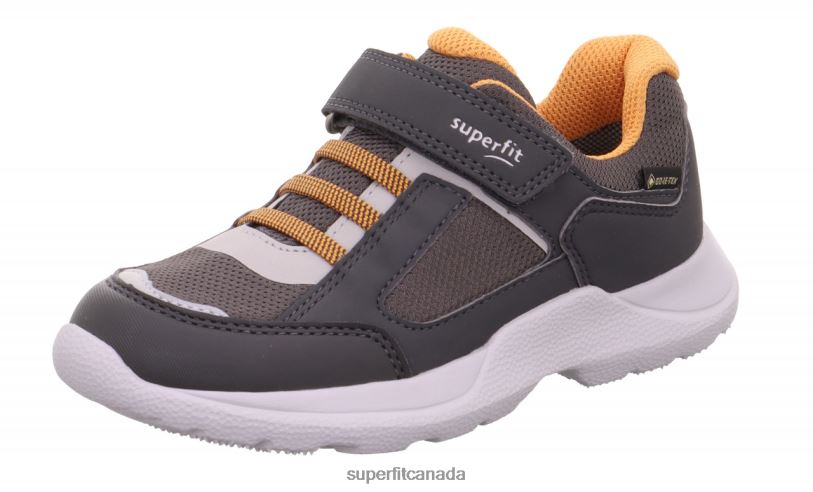 Superfit RUSH - Sneakers low with Velcro Fastener Grey/Orange Sneakers24FTT527