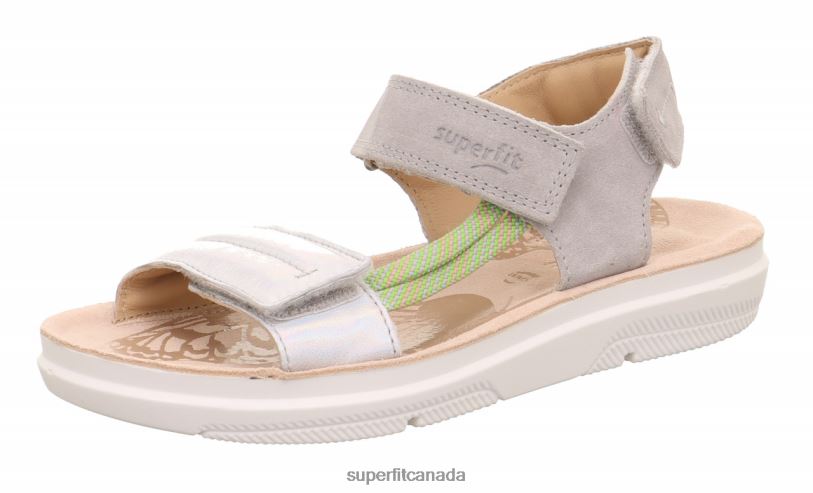 Superfit PALOMA - Sandal with Velcro Fastener Light Grey Summer Shoes24FTT878
