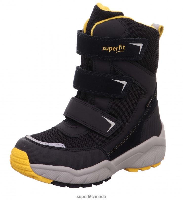 Superfit CULUSUK 2.0 - Boot with Velcro Fastener Black/Yellow Boots24FTT761