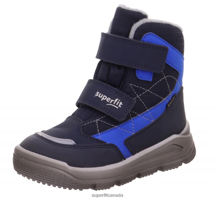 Superfit MARS - Boot with Velcro Fastener Blue/Light grey Boots24FTT708