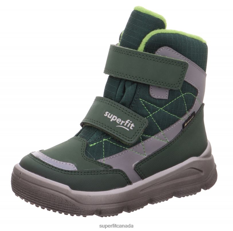 Superfit MARS - Boot with Velcro Fastener Green/Light Grey Boots24FTT719