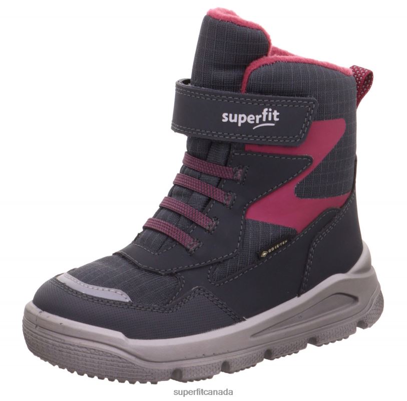 Superfit MARS - Boot with Velcro Fastener Grey/Red Boots24FTT752