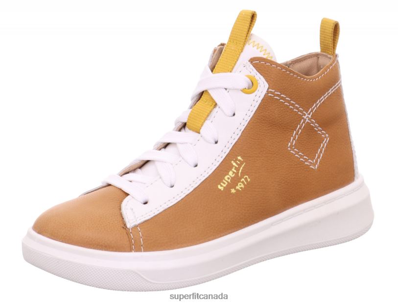 Superfit COSMO - Sneakers high with Lacing Brown/White High Sneakers24FTT787