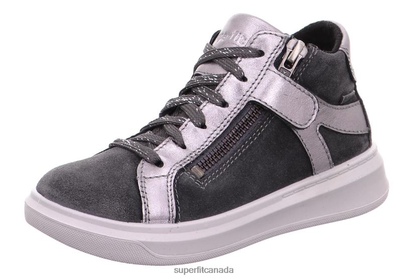 Superfit COSMO - Sneakers high with Zip Grey/Silver High Sneakers24FTT844