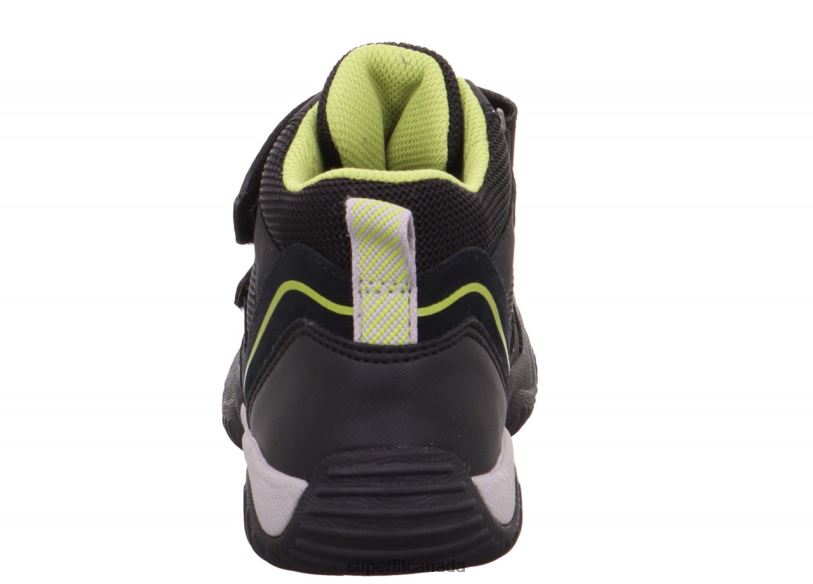 Superfit STORM - Sneakers high with Velcro Fastener Black/Light Green High Sneakers24FTT860