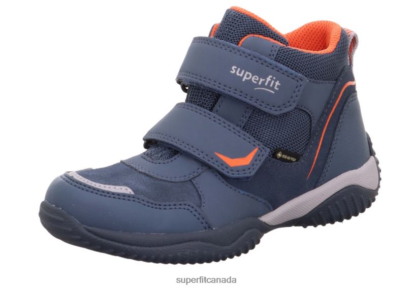 Superfit STORM - Sneakers high with Velcro Fastener Blue/Red High Sneakers24FTT849
