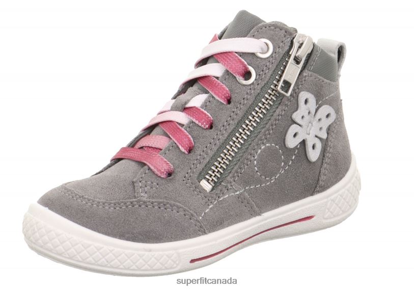 Superfit TENSY - Sneakers high with Zip Light Grey High Sneakers24FTT827
