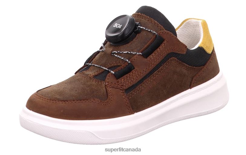 Superfit COSMO - Sneakers low with BOA Fit System Brown/Yellow Low Sneakers24FTT816
