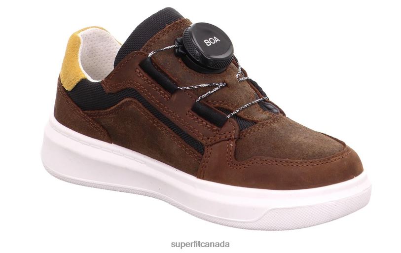 Superfit COSMO - Sneakers low with BOA Fit System Brown/Yellow Low Sneakers24FTT816