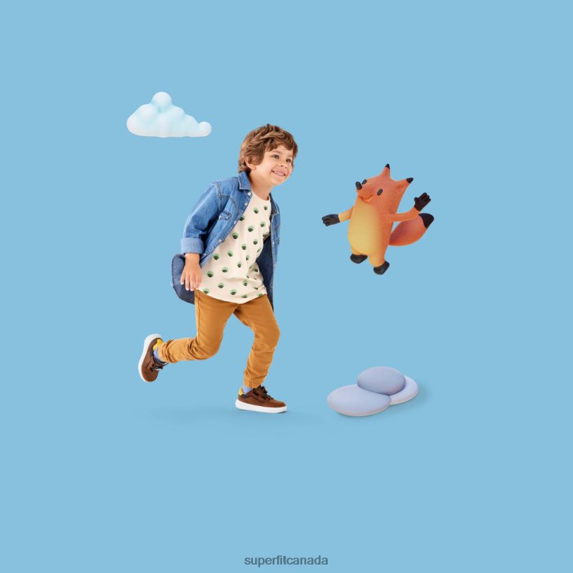 Superfit COSMO - Sneakers low with BOA Fit System Brown/Yellow Low Sneakers24FTT816