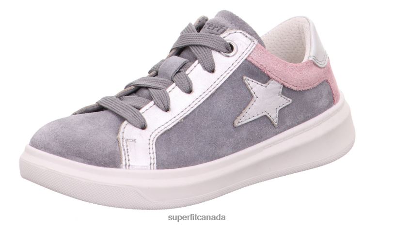 Superfit COSMO - Sneakers low with Lacing Light Grey/Pink Low Sneakers24FTT799
