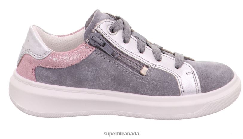 Superfit COSMO - Sneakers low with Lacing Light Grey/Pink Low Sneakers24FTT799