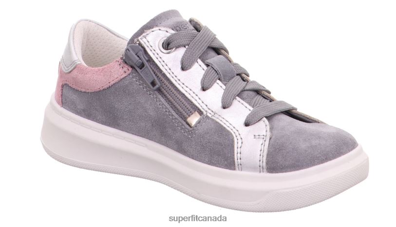 Superfit COSMO - Sneakers low with Lacing Light Grey/Pink Low Sneakers24FTT799