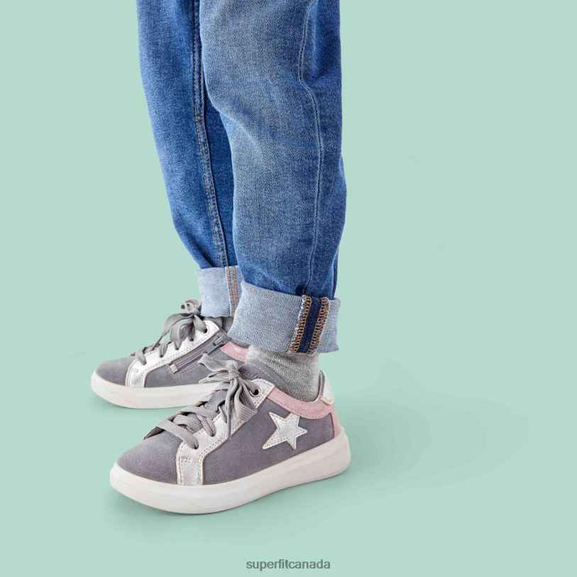 Superfit COSMO - Sneakers low with Lacing Light Grey/Pink Low Sneakers24FTT799