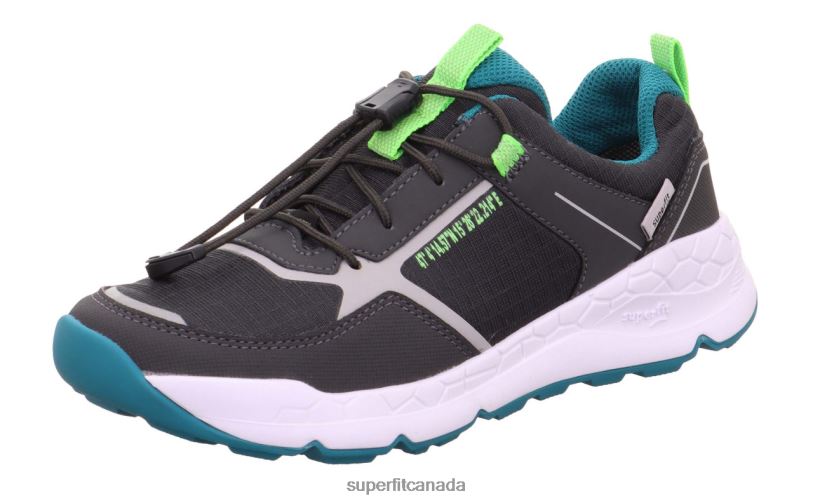 Superfit FREE RIDE - Sneakers low with Quick release fastener Grey/Green Low Sneakers24FTT887