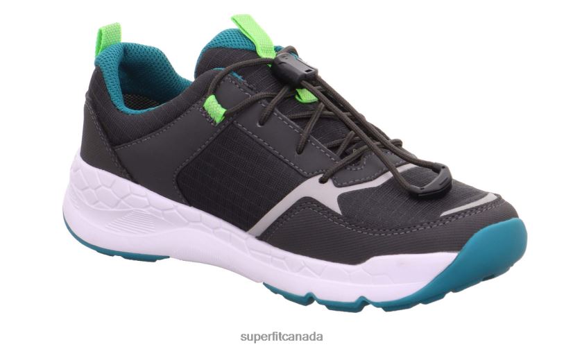Superfit FREE RIDE - Sneakers low with Quick release fastener Grey/Green Low Sneakers24FTT887