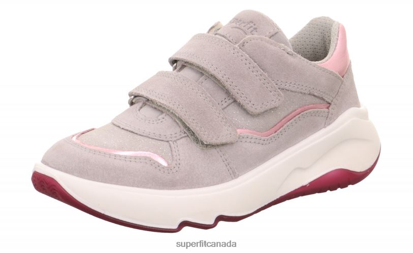 Superfit MELODY - Sneakers low with Velcro Fastener Light Grey/Pink Low Sneakers24FTT776